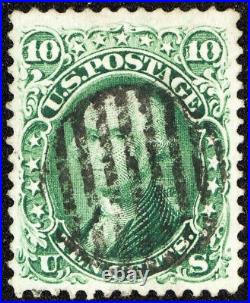 US Stamps # 68 Used Superb Striking Grid Cancel One In A Million Gem