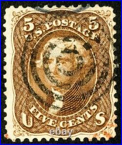 US Stamps # 75 5c Jefferson VF Used Scott Value $425.00