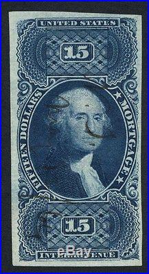 US Stamps # R97a $15 Revenue Used Cat val $3250