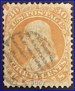 US Stamps SC# 71 Used Bullseye Cancel SCV = $250