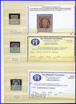 US Used Classics with #1b, #2 and Banknotes to 90c + certs Cat $41,750