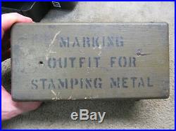 US WW1 M1910 Marking Outfit For Stamping Metal Marking Dog Tags missing #4 & E