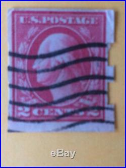 US stamp used 2c Deep Rose, Ty. Ia, Imperforate, Schermack Ty. III Scott # 482A