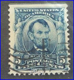 US used a119 blue line stamp