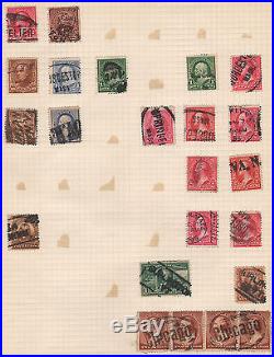 US various Used lot of 290 early US stamps with fancy cancels
