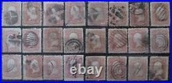 USA 1861-62 3c Large Collection 70++ stamps with fancy, cork, blue, grid, other