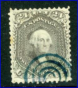 USA 1862 Washington 24¢ Red Lilac Scott # 78 withPF Cert VFU P27