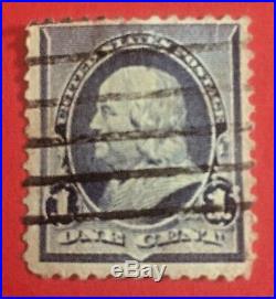 USA 1890 Benjamin Franklin 1 Cent Blue Used