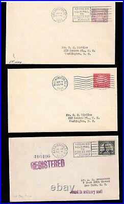 USA #692 #701 Very Fine Used Set On First Day Covers