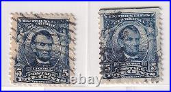 USA stamps 1902-03 Presidents and famous 1C to $1 (Farragut) set variations