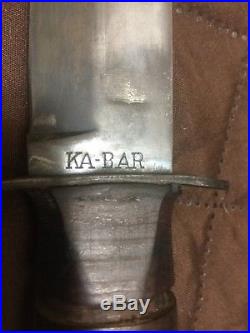 USMC WW2 KABAR Mark2 Marine Combat Knife Blade Stamped Original WWII Authentic