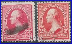 United States 2 UNIQUE Washington 1894 THE TRI -ANGLE ON TOP MISSING on LH