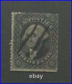 United States Postage Stamp #36 USED Average 12¢ Washington
