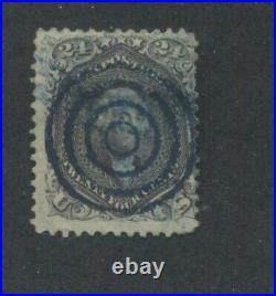 United States Postage Stamp #78 Used Blue Bullseye Cancel