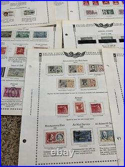 Us Airmail Stamp Lot On Minkus Album Pages Great Collection