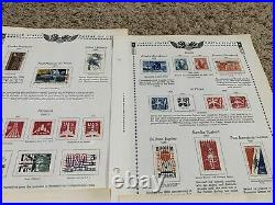 Us Airmail Stamp Lot On Minkus Album Pages Great Collection