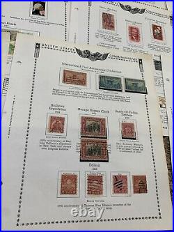 Us Stamp Lot On Complete Minkus Pages Aeronautics, Transportation & More