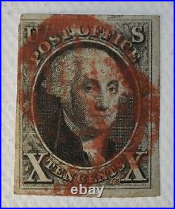 Us Stamp Scott #2 10c George Washington, 1847