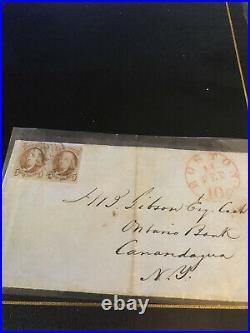Us stamp scott 1 1847 Pair On Cover