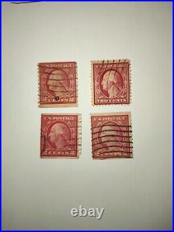 Us stamp washington early 1900 4 stamps 2 cent