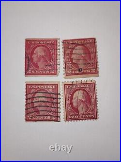 Us stamp washington early 1900 4 stamps 2 cent