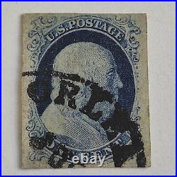 Used Stamp United States 1c Franklin Blue 1851