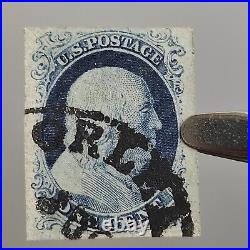 Used Stamp United States 1c Franklin Blue 1851