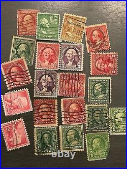 VERY RARE GEORGE WASHINGTON RED 1902 shield 2 CENT STAMP plus many more LOT 400+