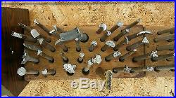 VINTAGE 175pcs + of CRAFTOOL CO U. S. A. SADDLE STAMPS LEATHER WORKING TOOLS