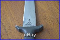 VINTAGE GERBER MARK 1 FIXED BLADE DAGGER BOOT KNIFE WITH SHEALTH Stamp #023134