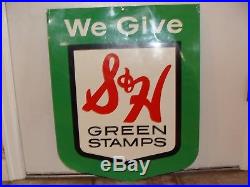 VINTAGE S&H GREEN STAMPS METAL SIGN-Great Shape! Look around and compare