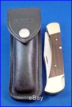 VTG BUCK 110 pocket Knife INVERTED tang stamp 1967-72 USA, vintage Buck sheath