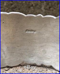 VTG Fred Harvey Era Navajo Stamped Sterling Silver Overlay Wide Cuff BRACELET