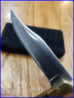 VTG RARE EARLY Buck USA 110 Inverted 2 Line Tang Stamp Folding Lockback Knife