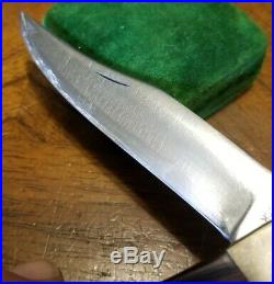 VTG RARE Early 60's Buck 110 Lockback Knife ONE LINER Inverted Line Tang Stamp