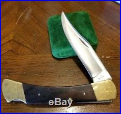 VTG RARE Early Buck USA 110 Lockback Knife 2 LINER Inverted Tang Stamp 1960's