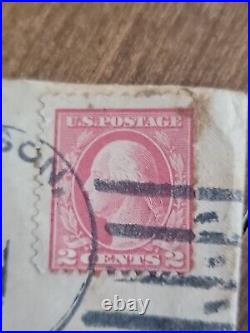 Very rare george washington two cent red stamp! 1917 107 Year Old Stamp