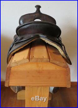 Vintage 1920's Maker Marked Handmade Basket Stamped Saddle