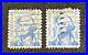 Vintage 2 George Washington 5 cent blue Used Stamp #003