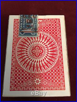 Vintage A DOUGHERTY TALLY-HO Tax Stamp Deck Playing Cards Red Circle Back