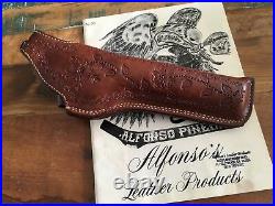 Vintage Alfonsos Brown Leather Floral Stamped For Ruger Blackhawk 7.5 Revolver