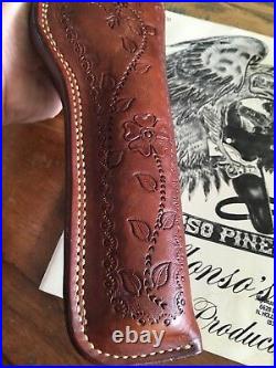 Vintage Alfonsos Brown Leather Floral Stamped For Ruger Blackhawk 7.5 Revolver