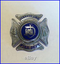 Vintage Authentic Disneyland Fire Department Badge LA Stamp & Staty Original