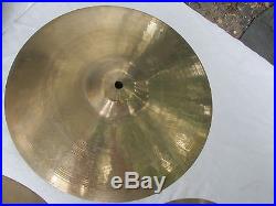 Vintage Avedis Zildjian A Cymbals Set of 4 Made in USA 1960s Stamp NR