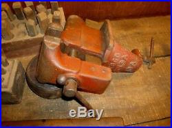 Vintage Blacksmith Vise Hammer & Leather Workers Stamp Punch Sets