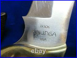 Vintage Buck USA Kalinga Hunting Knife, No Date Code Stamp, With Sheath