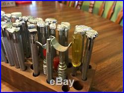 Vintage CRAFTOOL USA Leather Stamping Tool Punch lot 150+ Piece Set NICE