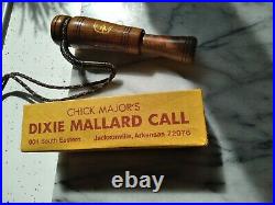 Vintage(Chick Major)Dixie Mallard Arkansas Duck Call withBox with Gold stamp label