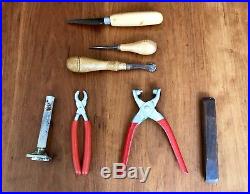 Vintage Craftool Co. USA Leather Working Tools And Stamps Racks Accessories