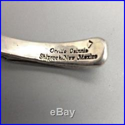 Vintage Hand-Stamped Sterling Silver Cuff Bracelet Navajo Orville Tsinnie